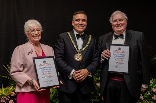 Anne Munro, Council Cllr Darshan Sunger and Patrick Ward