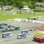 Aerial photo of the parking area near the control tower