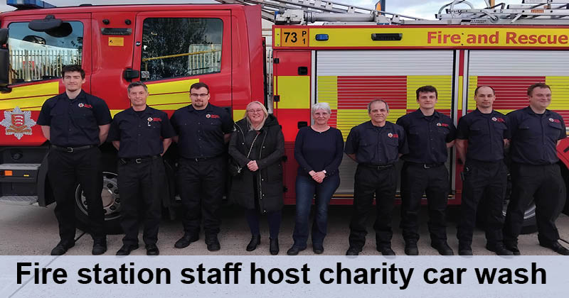 Fire station staff host charity car wash