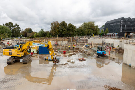 New Epping Leisure Centre site. Picture of the work site of the foundations of the new pool