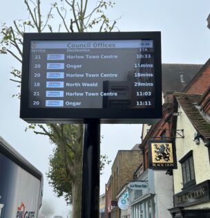 New live arrival-time bus displays