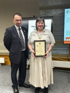 The High Sheriff of Essex David Hurst and Community Champion Lynne Moir