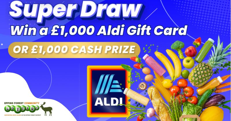 Super Draw Win a £1,000 Aldi Gift card or £1,000 cash prize