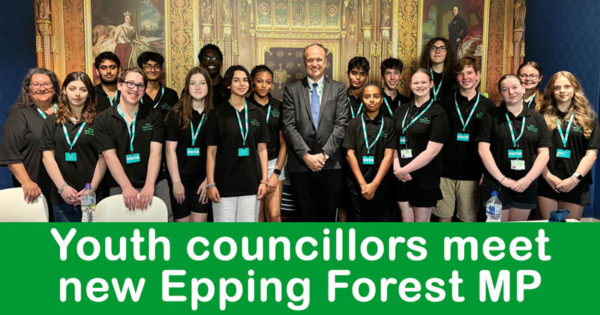Youth councillors meet new Epping Forest MP